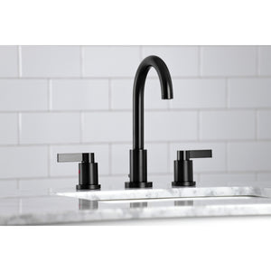 Fauceture FSC8920NDL NuvoFusion Widespread Bathroom Faucet, Matte Black