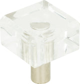 Atlas Homewares Optimism Square Knob 1 1/4 Inch Brushed Nickel
