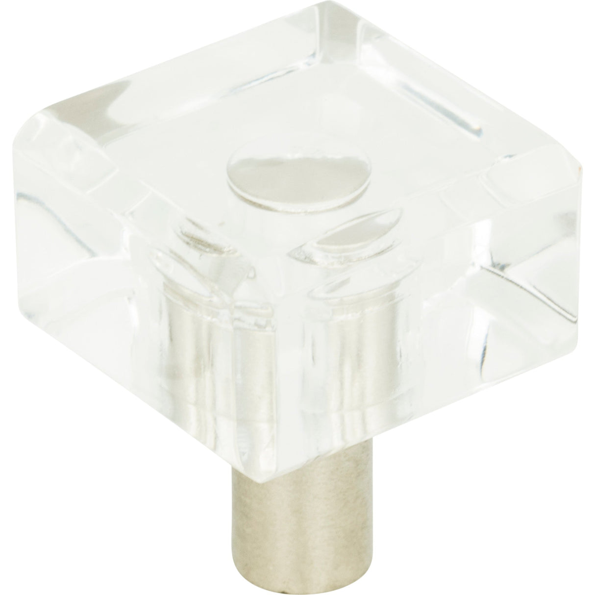 Atlas Homewares Optimism Square Knob 1 1/4 Inch Brushed Nickel
