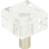 Atlas Homewares Optimism Square Knob 1 1/4 Inch Brushed Nickel