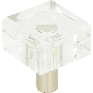 Atlas Homewares Optimism Square Knob 1 1/4 Inch Brushed Nickel