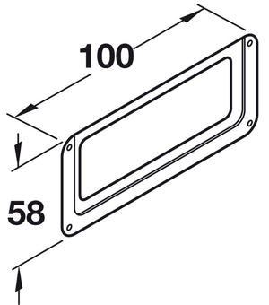 Häfele 168.02.789 Label Frames, Nickel-Plated, Steel, L x H: 100 x 58 mm (3 15/16 x 2 5/16")