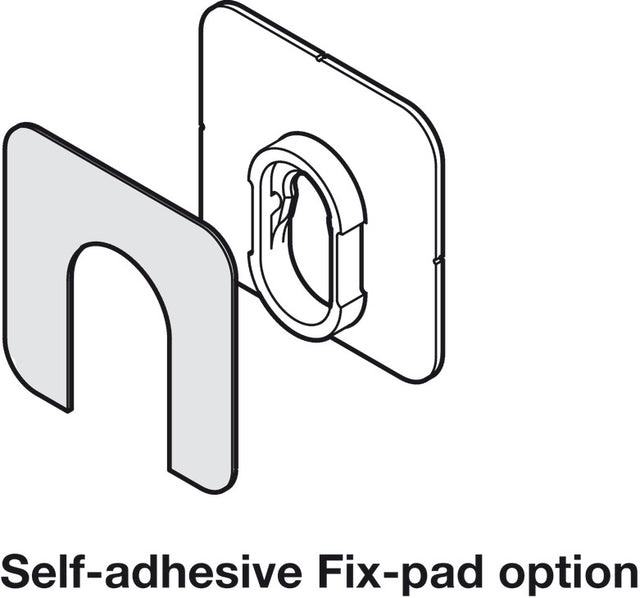 Häfele 262.94.016 Button-fix™ - Self-adhesive Fix-pad, Self-Adhesive Fix-Pad, Button-Fix, Type 1 bonded