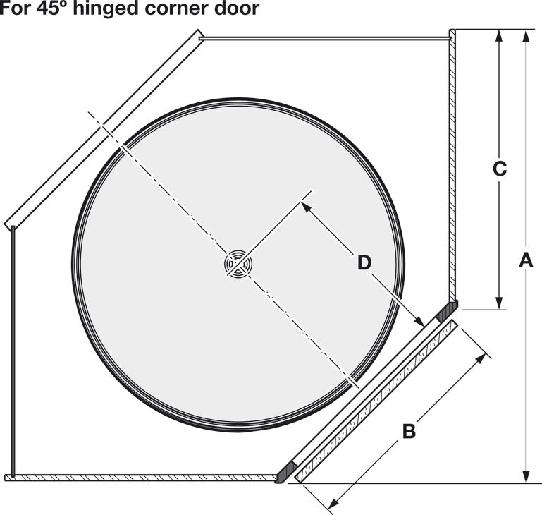 Häfele 542.96.705 Lazy Susan Set, Full Circle, Plastic, Two-Tray, Ø32", white 1, set