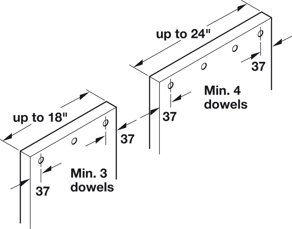 Häfele 267.83.252 Wood Dowel, Fluted, Kiln-dried hardwood, 8 x 50 mm, bulk pack