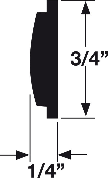 Häfele 194.79.330 Moulding, H x W x D: 19 x 6 x 2438 mm (3/4" x 1/4" x 96"), Beech