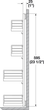 Häfele 543.34.931 Kesseböhmer - Spice Rack Frame, Anthracite