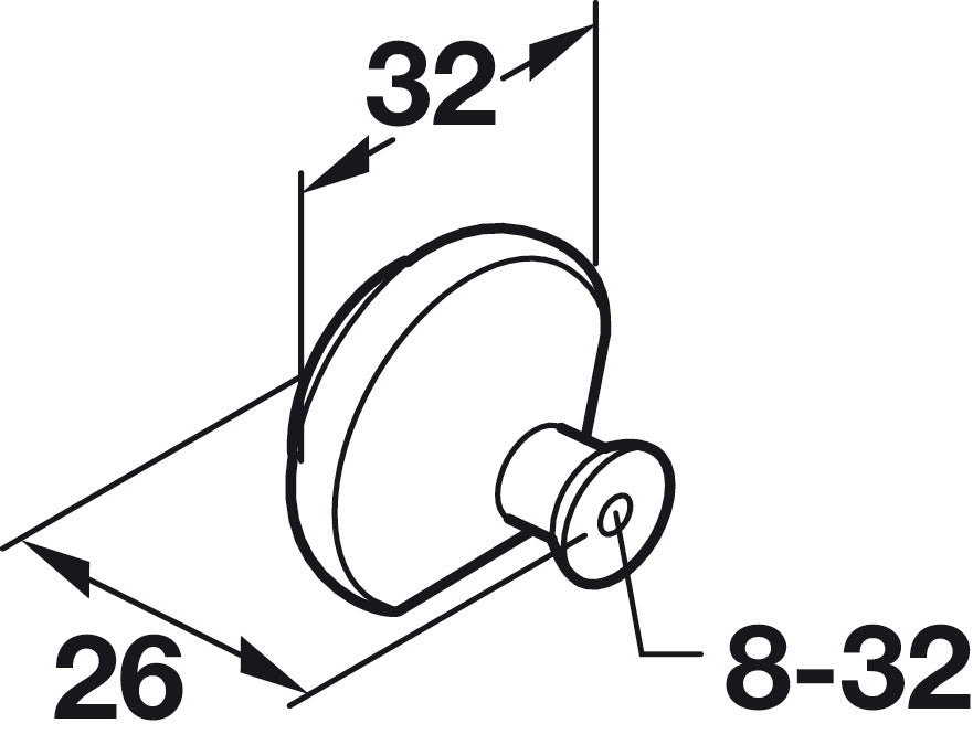 Häfele 110.93.482 Knob, Keystone, Zinc, antique satin brass