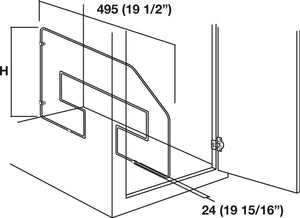 Häfele 520.18.601 Tray Divider, KV #TD12-FN, 12" Height, frosted nickel