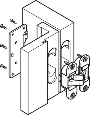 Häfele 927.91.490 Receiving Element, for H2/H7 door hinge, Startec, Zinc alloy