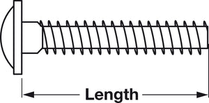 Häfele 022.35.253 Threaded Screw, Modified Truss Head, M4 Combination Cross Slot, Galvanized, Length: 25 mm (1")