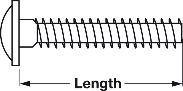 Häfele 022.35.253 Threaded Screw, Modified Truss Head, M4 Combination Cross Slot, Galvanized, Length: 25 mm (1")