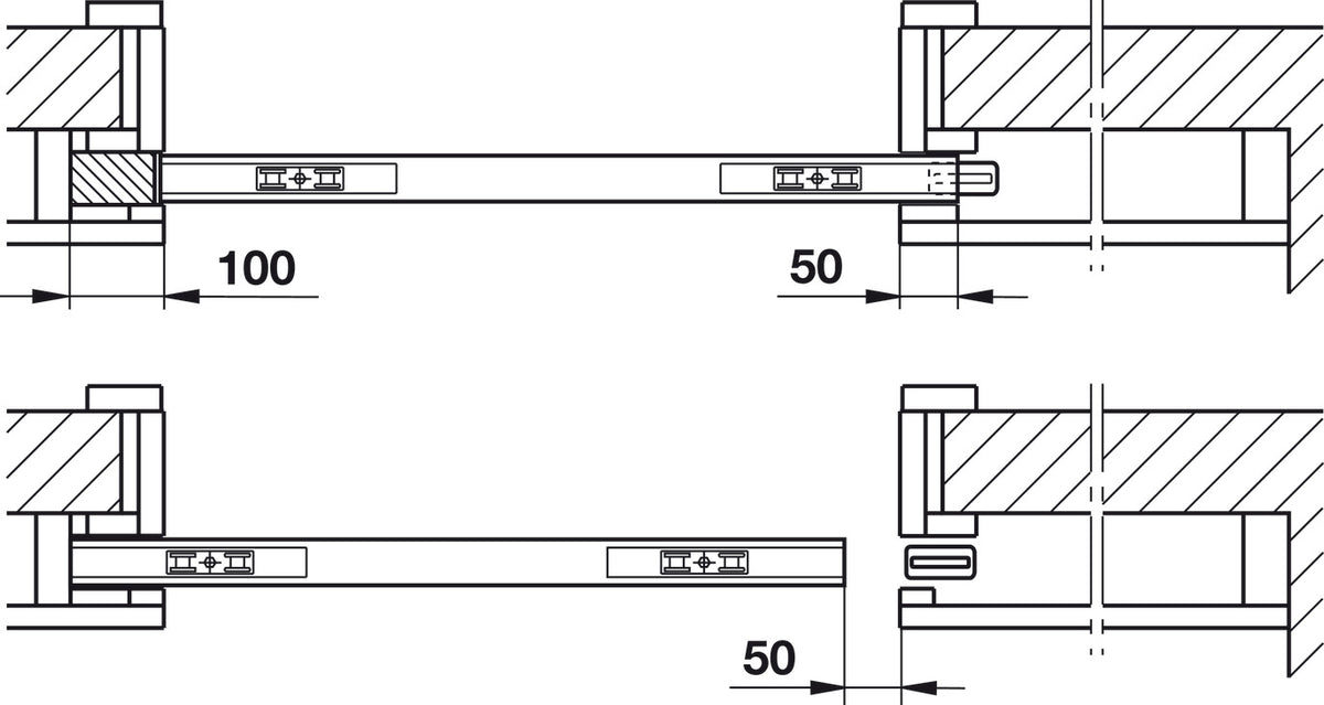Häfele 940.80.050 Assembly Wedge, for Doors Running in the Ceiling, 2 pcs per sliding door, set of 2 pieces for 1 sliding door