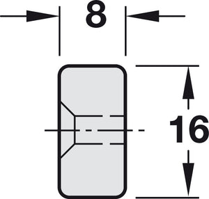 Häfele 430.15.701 Guide Rail, 3/4 Extension, Side Mounted, Installation length: 285 mm