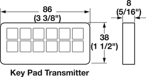 Häfele 237.56.170 Key Pad, Transmitter, StealthLock, Standard