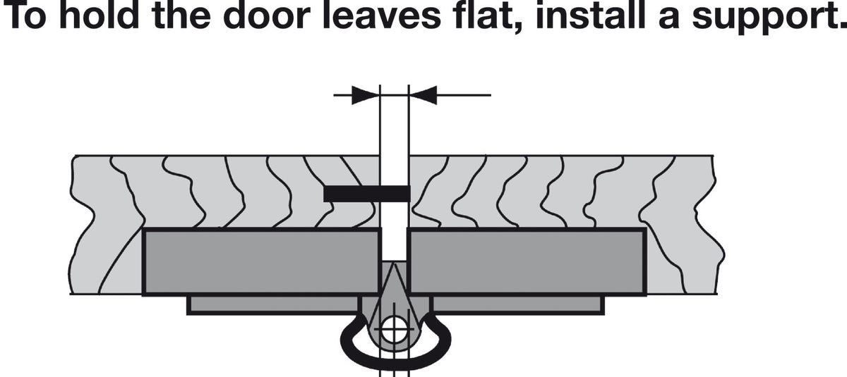 Häfele 343.91.600 Aximat® - Folding Door Institutional Hinge, Opening Angle 180°, for Hawa Multifold, Nickel finish