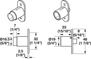 Häfele 234.65.000 Timberline - Push-Button Lock, for all Cores, modular removable core locking system