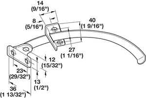 Häfele 371.32.700 Lid Stay, Door Restraint, Mounting: Right hand
