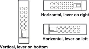 Häfele 231.98.090 Keypad Lock, Safe-O-Tronic® LS 150, Vertical with knob at top, black