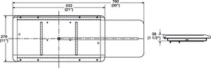 Häfele 639.96.397 Keyboard Tray, Economy, Black
