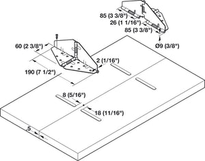 Häfele 642.70.515 Table Leaf Flap Hinge, Steel