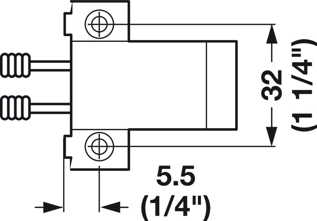 Häfele 356.11.480 Salice - Adapter for SMOVE, Double Doors with Lip, For double doors with lip, D070SNBN Beige