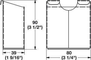 Häfele 818.83.940 TAG - Upright Tray, Omni Track®