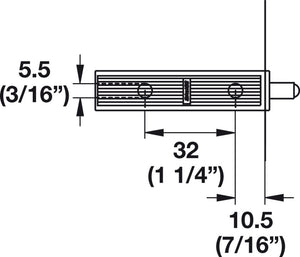 Häfele 356.11.592 Salice - Adapter, for Frameless or Inset Doors without Lip, D076XX9R Zinc