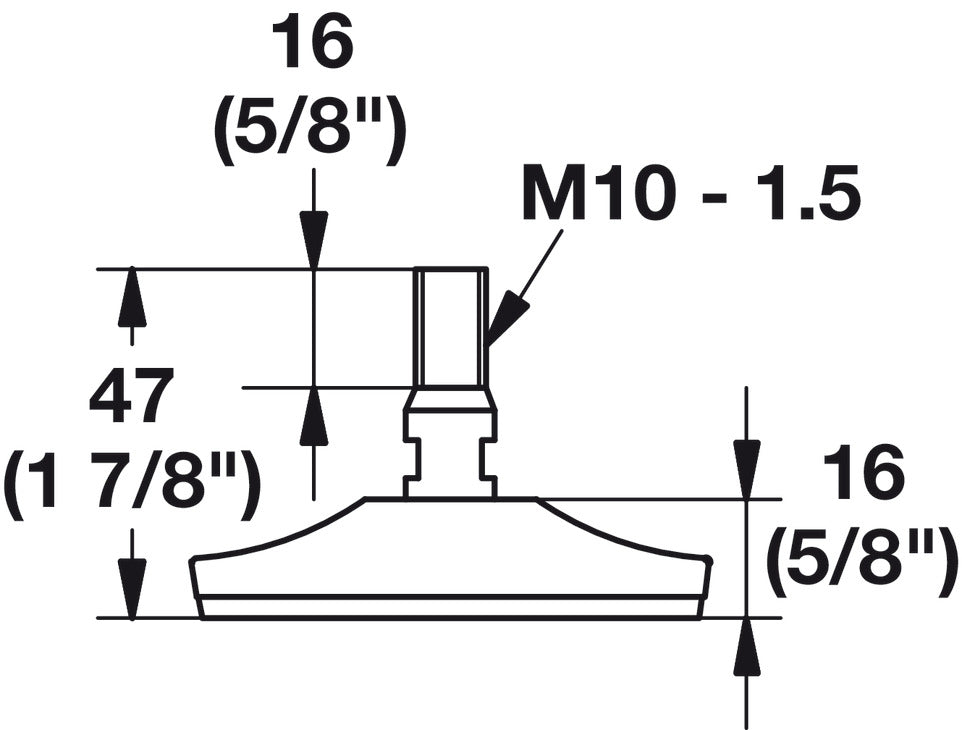 Häfele 635.70.015 Table Leg, Square, 40 3/4" (1035 mm)