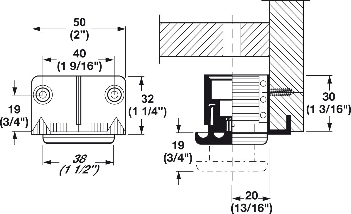 Häfele 637.42.950 Base Leveler, Heavy-Duty, with Pound-In Prongs, 150 kg load capacity