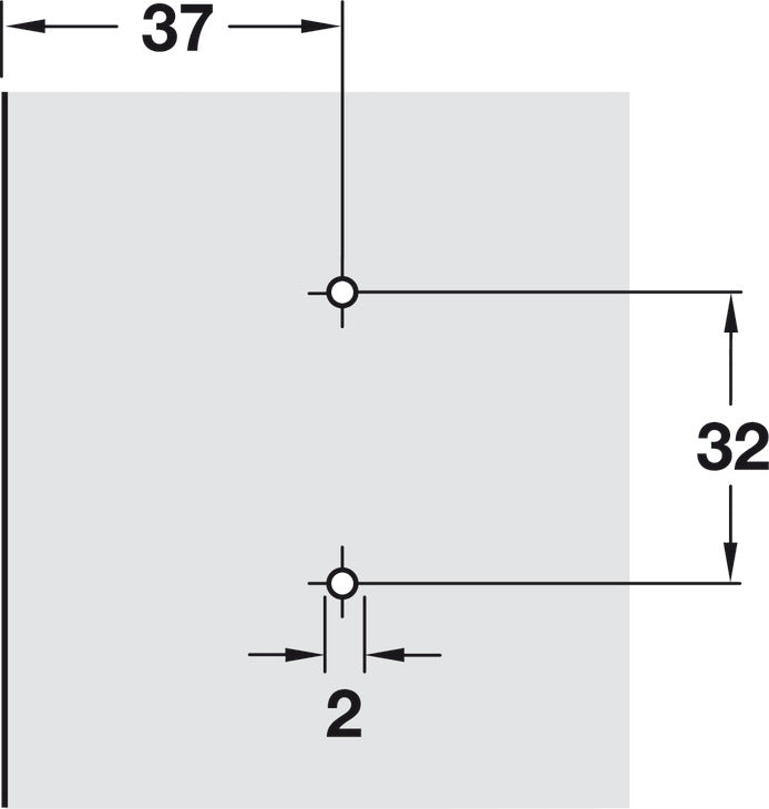 Häfele 329.62.520 Salice - Clip Mounting Plate, without Pre-Installed Mounting Screws, quick fixing system, fixing with chipboard screws, depth adjustable via eccentric, 0 mm, BAV3L09F, zinc