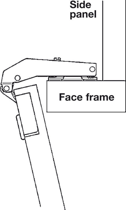 Häfele 315.01.740 Blind Corner Clip-On Hinge, Opening Angle 92°, Inset, Tab: 4-5mm, Soft-close