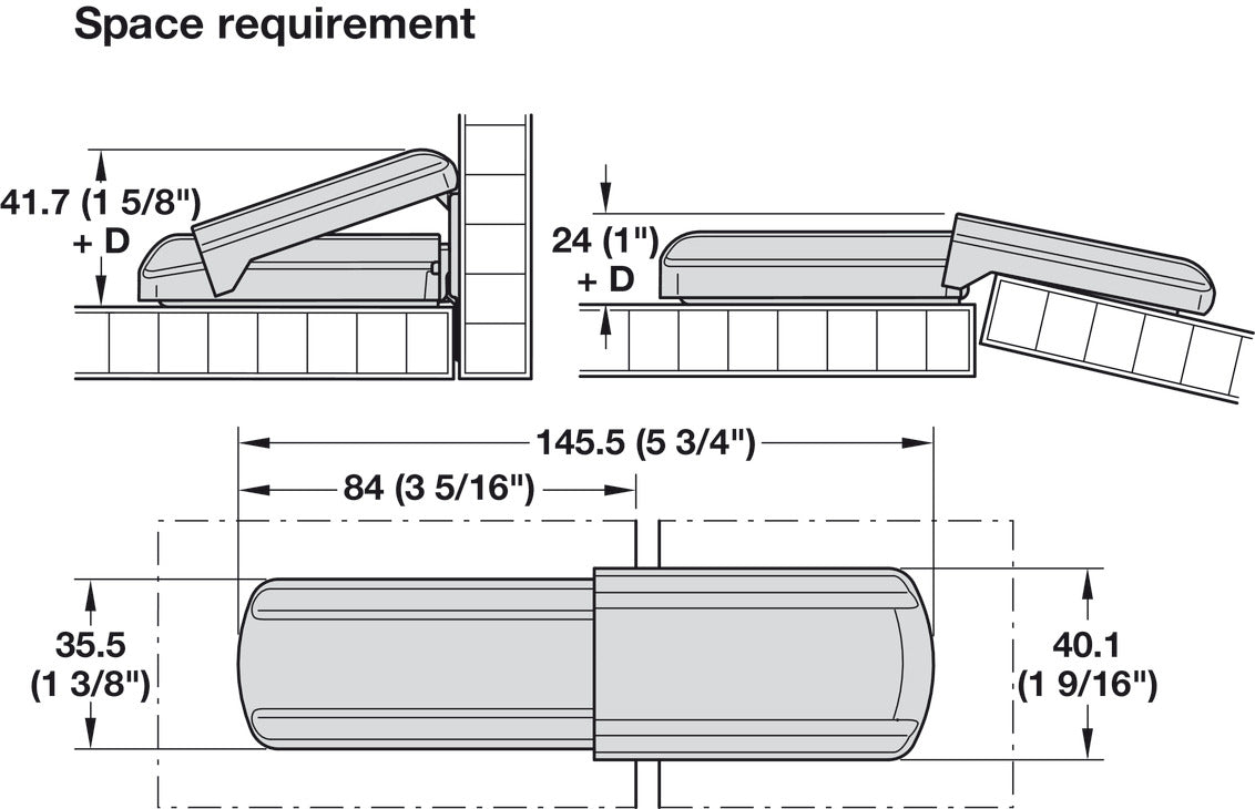 Häfele 329.08.290 Lapis - Cover Cap Set, for 110° Concealed Hinge, Plastic, chrome-plated, polished, cabinet side