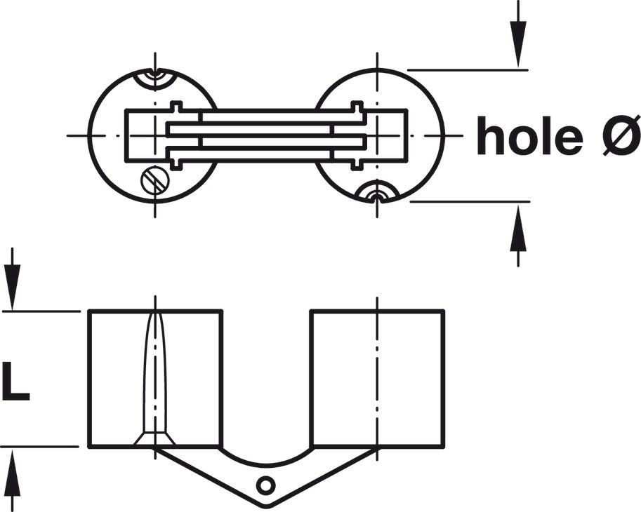 Häfele 341.21.520 Zysa - Drill-In Concealed Hinge, Opening Angle 180°, Wood thickness 17-22 mm
