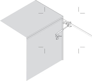 Häfele 373.58.919 Lid Stay, Firmatop, With Internal Spring, Chrome plated