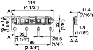 Häfele 372.29.402 Optional Full Overlay Door Bracket for 5 Piece Doors, Free Flap 1.7 and 3.15, Free Up and Free Swing