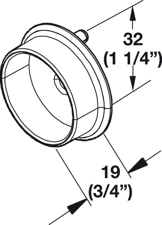 Häfele 803.56.100 TAG - Closet Rod End Support, Synergy Collection, With two pins for 5 mm holes, Dark oil-rubbed bronze