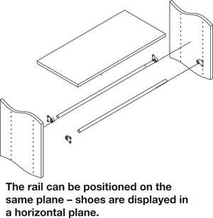 Häfele 805.87.910 TAG - Shoe Rail, Synergy Collection, Ø 3/4", Can be cut-to-size, Matte aluminum, 914 mm (36")