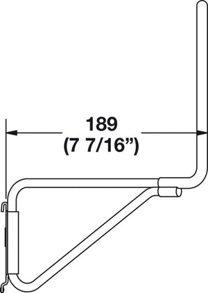Häfele 792.02.202 TAG - Hose Hook, Omni Track®, For garden hose, rope and extension cords