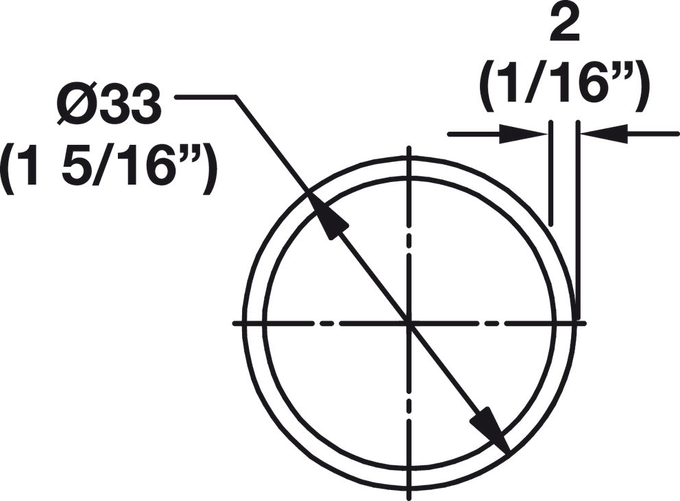 Häfele 801.42.200 TAG - Round Closet Rod, Synergy Collection, Polished chrome, 96" length