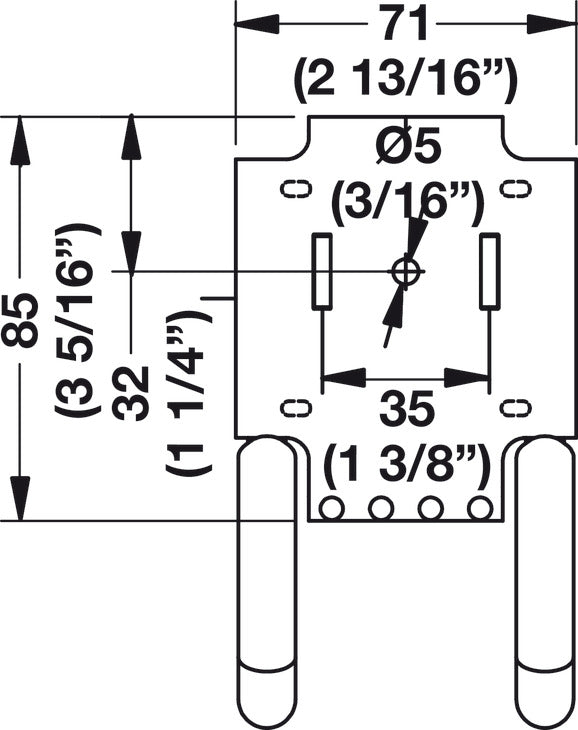 Häfele 792.02.203 TAG - Utility Hook, Omni Track®, For general use