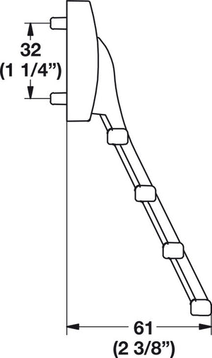Häfele 807.69.600 TAG - Tie Hook, Synergy Elite Collection, Holds 8 ties, Matte nickel
