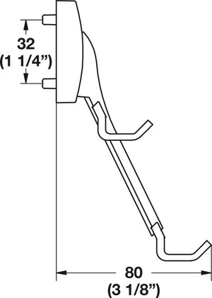 Häfele 807.69.320 TAG - Belt Hook, Synergy Elite Collection, Holds 5 belts, Slate