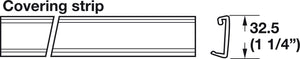 Häfele 290.12.390 Wall Rail Cover Strip, for Wall Rail, 290.11.901/907, Black, 93" length