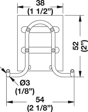 Häfele 792.02.251 TAG - Wrench Hook, Omni Track®, Holds two wrenches or other small items