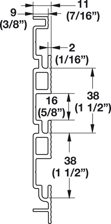 Häfele 792.00.005 TAG - Wall Track, Omni Track®, 92" length