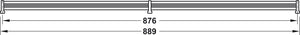 Häfele 547.52.124 TAG - Shoe Fence Set, Synergy Elite Collection, Dark oil-rubbed bronze, length 29"