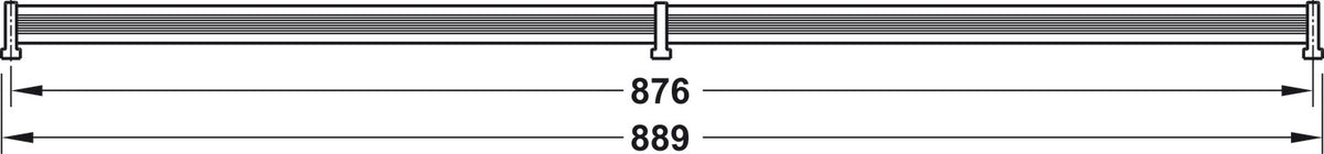 Häfele 547.52.321 TAG - Shoe Fence Set, Synergy Elite Collection, Slate, length 11"