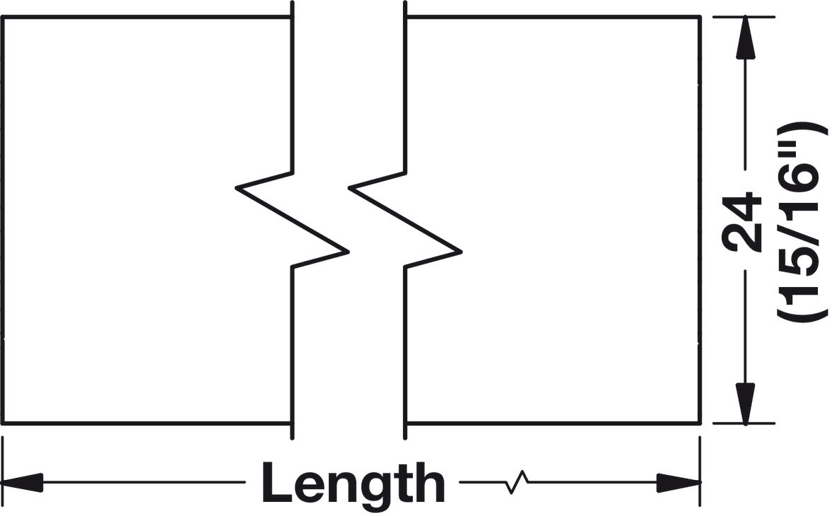 Häfele 792.01.000 TAG - Aluminum Edge Profile, Omni Track®, For use with wall track, 96" length