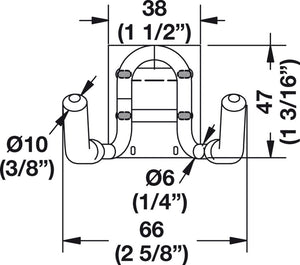 Häfele 792.02.255 TAG - Hand Tool Hook, Omni Track®, For hammers or other small items